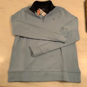 VINEYARD VINES BOYS JERSEY 1/4 ZIP “JAKE BLUE” NWT